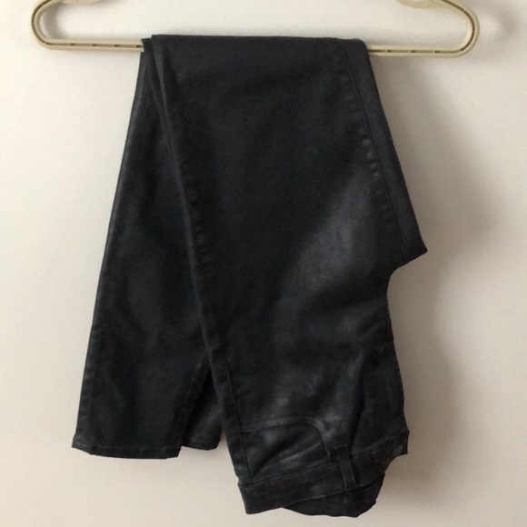 JBRAND Maria Coated Galactic Black 
High Rise Stretch Skinny Jeans - Picture 3 of 9